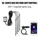 Automotive Interior Decorative Lights LED Car Foot Light 24/36/48/72 LED Atmosphere Lamp Ambient Lamp Remote/Voice Control