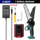 21V Portable Mini Electric Pruning Saw Rechargeable chainsaws Wood Spliting Chainsaw Woodworking Tool for Orchard Branch Clip