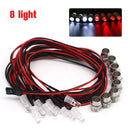 2 / 4 / 6 / 8 Lights 70cm Lenght RC LED Night Headlamps Headlights 3/5mm LED Light for Model Drift Crawler Car For RC Car