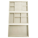 Hot Sales Fashion Portable Velvet Jewelry Ring Jewelry Display Organizer Box Tray Holder Earring Jewelry Storage Case Showcase