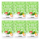 PUTIMI 6packs Exfoliating Foot Mask Feet Peeling Mask Spa Socks Smooth Dead Skin Remover Moisturizing Whitening Foot Mask