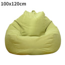 Lazy Sofa Cover Solid Chair Covers Without Filler Linen Cloth Lounger Seat Bean Bag Pouf Puff Couch Tatami Living Room Beanbags