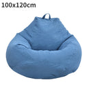 Lazy Sofa Cover Solid Chair Covers Without Filler Linen Cloth Lounger Seat Bean Bag Pouf Puff Couch Tatami Living Room Beanbags