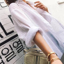 Shirts Women Solid Loose Femme Fashion Blusas Sun-proof Summer Casual Ulzzang Thin All-match Streetwear Chic Elegant Breathable
