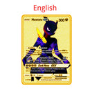 10000HP Arceus Vmax DIY Golden Pokemon Cards in English Iron Metal Pokmo Letters Kids Gift Game Collection Cards