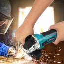 Drillpro 18V 125/100mm Brushless Impact Angle Grinder Cordless Cutting Machine Polisher Power Tools compatible Makita Battery