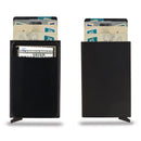 DIENQI Rfid Smart Wallet Card Holder Metal Thin Slim Men Women Wallets Pop Up Minimalist Wallet Small Black Purse Metal Vallet