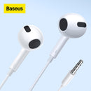 Baseus Earphones 3.5mm In-Ear 1.1m Wired Headphones Wired Control Sport Headset for Xiaomi Samsung Smartphone With Microphone