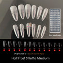 Gel Nails Extension System Full Cover Sculpted Clear Stiletto Coffin False Nail Tips 240pcs/bag