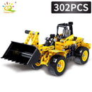 HUIQIBAO Engineering Truck Tech Building Block City Construction Toy For Children Boy Adults Excavator Bulldozer Crane Car Brick