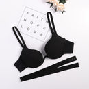 Sexy Women Lingerie U Backless Bras Underwear Deep U Low Cut Push Up Bra Intimates ECMLN Female Breathable Bralette