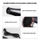 2000W Professional Electric Hair Dryer Strong Wind Salon Dryer Hot &Cold Dry Hair with 3 Temperature 2 Speed Wind Personal Care