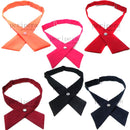 Crisscross bow tie fashionsolid color detachable collar jk Apparel Accessories