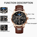 LIGE Men Watches Waterproof Luminous Top Brand Luxury Leather Casual Sports Quartz Wristwatch Military Man Watch For Men relogio