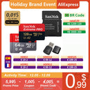 SANDISK Ultra 256GB Micro SD 128GB Memory Card 64GB 32GB Micro SD Card SD/TF Flash 512GB 1TB 400GB Microsd for Phone Extreme Pro