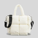 Fashion Large Tote Padded Handbags Designer Quilted Women Shoulder Bags Luxury Nylon Down Cotton Crossbody Bag Winter Purse 2022