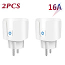 Aubess Smart Socket EU 16A/20A AC100-240V Wifi Smart Plug Power Outlet, Alexa Google Home Voice Control, For Tuya Smart Life APP