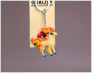 Pokemon Anime Marowak Abra Gengar Ponyta Porygon Alloy Silicone Keychain Accessories Pendant Bag Key Ring Pendant Birthday Gifts