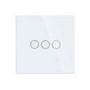 Bingoelec EU AC100-240V Tempered Black White Crystal Glass Touch Switch Panel Wall Light Sensor Button 1Gang 2gang LED Indicator