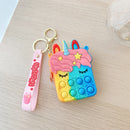 Hot Fidget Toys 2022 Push Bubbles Toy Rainbow Unicorns Premium Girls Push Bubble Bag Adult Antistress Squeeze Squishy Gifts