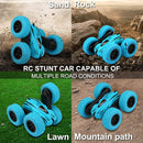 Roclub 4WD RC Car 2.4G Radio Remote Control Car 1:24 Double Side RC Stunt Cars 360° Reversal Vehicle Model Toys For Children Boy