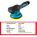 6000RPM Cordless Mini Polisher 6Gears Car Polishing Machine 12V Electric Cars Polish Machines Adjustment Speeds Power Tool