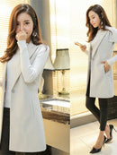 Sungtin Classic Women Long Blazer Vest Elegant Office Lady Coat Female Waistcoat Causal Suits Sleeveless Jacket Pocket Outwear