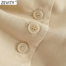 Zevity 2021 Women Fashion Single Breasted Sleeveless Slim Vest Jacket Ladies Business Casual WaistCoat Chic Poplular Tops CT707