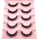 2022 New 5 pairs natural false eyelashes fake lashes long makeup 3d mink lashes eyelash extension mink eyelashes short eyelashes