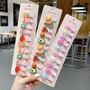 Children Hairpin Fruit Hair Clips Baby Side Bangs Clip for Kawaii Girls Headdress Hair Accessories Baby Bows 10 PCS 2021 New