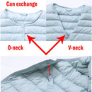 Fitaylor 90% Ultra Light White Duck Down Women Vest Thin Coat Women Duck Down Sleeveless Jacket V Collar Or O Collar Coat