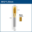 HSS Titanium Coating Screw Tap Drill Bit M2 M2.5 M3 M3.5 M4 M5 M6 M8 M10 M12 Metric Straight Flute Thread Tap Hand Tools