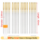 Leather Crafts Sewing Needle,Round Head Blunt Pint,Pointed Prism Sharp Tool for Embroidery Stitching Gold Tail Big Eye Needles