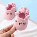 Toddler Girl Knitted Shoes First Walkers Snow Boots Newborn Baby Autumn Winter Cotton Warm Soft Sole Plush Prewalker 0-18Months