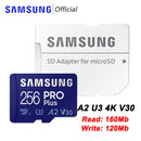 SAMSUNG PRO EVO Plus Micro SD 128GB 64GB Memory Card Micro SD Card 256GB TF Cards 512GB Flash Memory U1 U3 4K Microsd for Phone