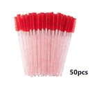 Disposable Crystal Eyelashes Brush Comb 25/50Pcs Eye Lashes Extension Mascara Wands Makeup Professional Makeup Beauty Tool