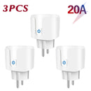 Aubess Smart Socket EU 16A/20A AC100-240V Wifi Smart Plug Power Outlet, Alexa Google Home Voice Control, For Tuya Smart Life APP
