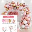 Macaron Pink Rose Balloon Garland Arch Kit Birthday Party Decorations Kids Latex Baloon Baby Shower Decor Globos