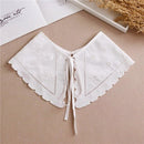 Linbaiway 2022 Lace Chiffon Doll Fake Collar Ladies Shawl Wrap Removable Detachable Embroidered False Collar Clothes Accessory