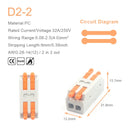Mini Quick Wire Conductor Connector Universal Compact 2/3 Pin Splicing Push-inTerminal Block 1 in multiple out with fixing Hole