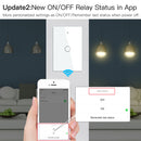 MOES WiFi Smart Light Switch RF433 No Neutral Wire Single Fire Smart Life Tuya App Control Works with Alexa Google Home 110/220V