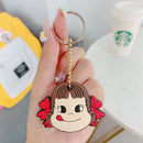 Kawaii Sanriod Accessories Kitty kuromi My Melody Cartoon Silicone Case Backpack Pendant Keychain Anime Toys for Girls Gifts