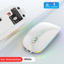 Dual Mode Bluetooth Wireless Mouse with One-Click Desktop Function Type-C Rechargeable Silent Backlight Mice for Laptop PC New
