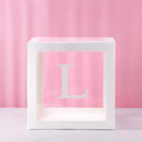 Baby Shower Box Custom Alphabet Name Transparent Balloon Box Birthday Party Decoration Kids DIY Wedding Baby Shower Suppiles