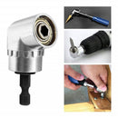 105 Degree Right Angle Drill Attachment and Flexible Angle Extension Bit Kit for Drill or Screwdriver 1/4" Socket Adapter Tools