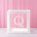 Baby Shower Box Custom Alphabet Name Transparent Balloon Box Birthday Party Decoration Kids DIY Wedding Baby Shower Suppiles