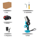 4 Inch/6 Inch Mini Electric Saw Chainsaw Fruit Tree Woodworking Garden Tools Hand Held Wood Cutters For Makiita 18V Battery