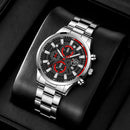 Fashion Mens Sports Watches Luxury Men Business Stainless Steel Quartz Wristwatch Man Casual Leather Watch relogio masculino