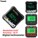 4*90° Digital Level Protractor Inclinometer Magnetic Base Digital Angle Gauge with Backlights Level Tester Measuring Tools New