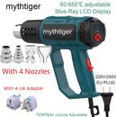 Heat Gun 2000W Professional Hot Air Gun with 2 Temperature Modes Hands-Free Stand Built-in Ideal for Stripping Paints Soldering